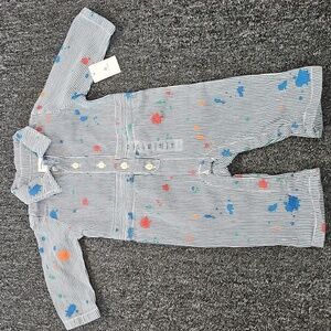 Baby Gap Paint Splatter Print One Piece 3 6M New